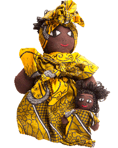 Äiti ja vauvanukke Keniasta
