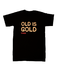 Yhteisvastuun Old is gold t-paita musta, suora malli