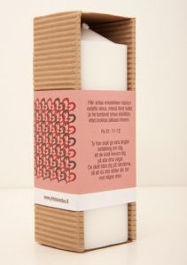 Yhteisvastuu Sydänsilmukat-kynttilä