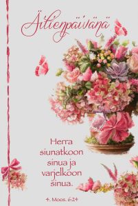 Äitienpäiväkortti Herra siunatkoon sinua 2-os. + kuori