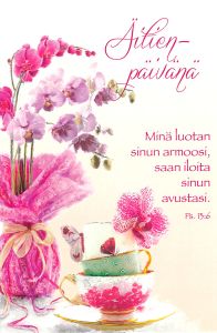 Äitienpäiväkortti Minä luotan sinun armoosi 2-os. + kuori