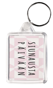 Avaimenperä Siunausta päivään vaaleanpunainen