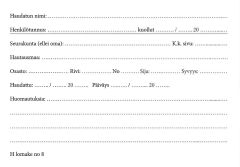 H-8 Henkilöluettelo-kortti, valkoinen