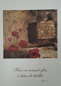 Pääsiäiskortti Hän on noussut ylös 5 kpl