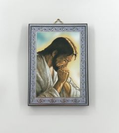 Puutaulu Rukoileva Jeesus 