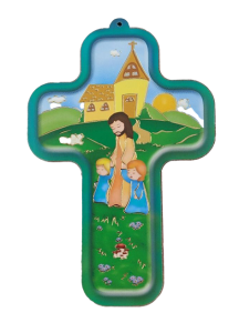 Risti Jeesus ja lapset 9x13 cm