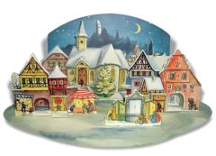 Joulukalenteri No 933 Kaupunki kuun losteessa kolmiulotteinen