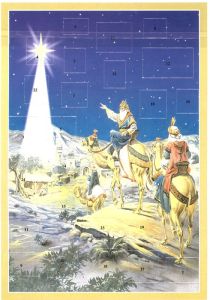 Joulukalenterikortti no 659 Itämaan tietäjät seuraavat tähteä