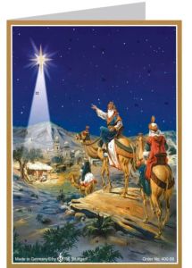Joulukalenterikortti nro 659 Itämaan tietäjät seuraavat tähteä