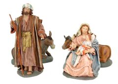 Jouluseimihahmot 21 cm - Maria, Joosef, Jeesus, aasi ja lehmä - 28380B