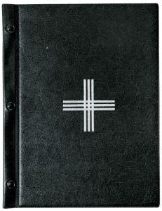 Jumalanpalvelusten kansio A4, musta
