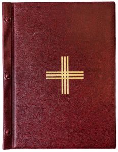 Jumalanpalvelusten kansio A4, viininpunainen