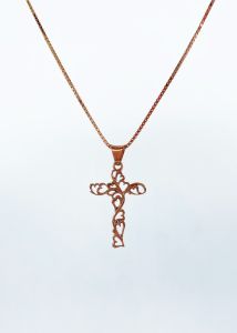 Köynnösristi ja venetsiaketju 42 cm rose