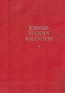 Kirkon viikkokalenteri 2027 - vuosipaketti + punaiset pujotuskannet, kynäpidike
