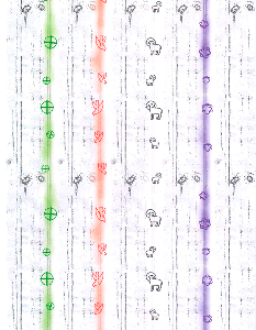 Metsä on kirkkoni kaitaliina 145 x 45 cm - Ateljé Solemnis