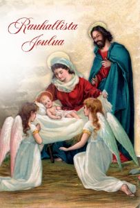Rauhallista Joulua jouluevankeliumikortti