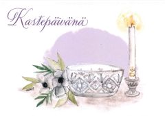 Kastekortti Kastepäivänä, kastemalja
