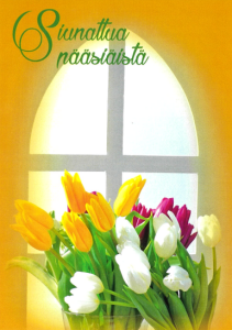 Pääsiäiskortit Siunattua Pääsiäistä, 5 erilaista