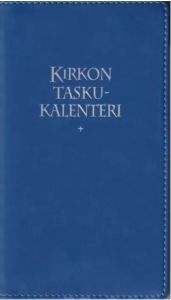 Kirkon taskukalenteri 2027 - vuosipaketti + siniset pujotuskannet, kynäpidike
