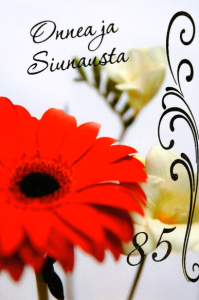 Onnea ja siunausta 85 v.