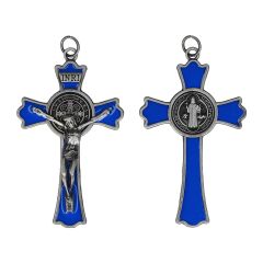 Krusifiksiriipus emali sininen