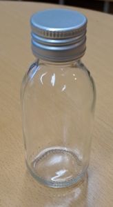 Lasipullo metallikorkilla 100 ml