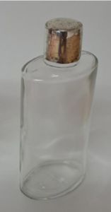 Lasipullo 50 ml hopeakorkilla