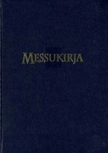 Messukirja keinonahkakansi tumma sininen