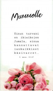 Äitienpäiväkortti Mummolle 2-os. + kuori