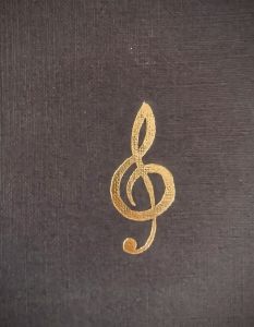 Painatus Nuottiavaimen kuva kuorokansioon