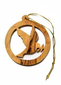 Oliivipuinen Joulukoriste Kyyhkynen N36 