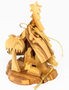 Oliivipuinen jouluseimi puunmuotoinen E13