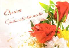 Onnittelukortti Onnea vastavalmistuneelle 2-os.+kuori