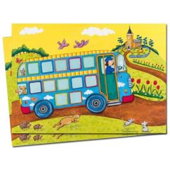 Osallistumistaulu Me mennään bussilla kirkkoon 20 kpl