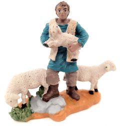 Jouluseimihahmo Paimen ja lampaat 8 cm - 08026
