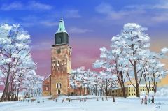 Postikorttisarja Turun tuomiokirkko 6 kpl