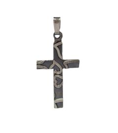 Risti Herttakuvio oksidoitu hopea