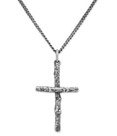 Ristin juurella -riipus (L) patinoitu - 50 cm panssariketju