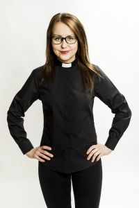 Pitkähihainen papinpaita naiselle, sekoitekangasta, Ateljé Solemnis