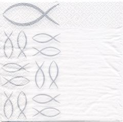 Lautasliina Kalat hopea