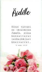 Äitienpäiväkortti Sinun turvasi, 2-os. + kuori