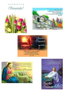 Pääsiäiskortit Siunattua pääsiäistä 5 kpl