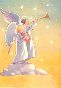 Joulukortti soittavat enkelit 5 kpl 