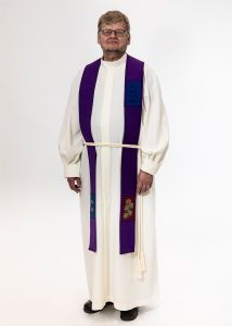 Stola 1-puoleinen "Ego sum" violetti