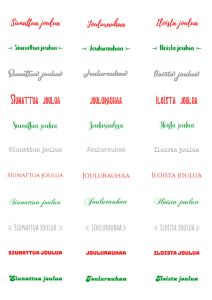 Joulupakettitarrat 33 tarraa