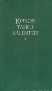 Kirkon taskukalenteri 2026 - vuosipaketti + tummanvihreät pujotuskannet, kynäpidike