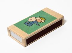 Varjelus enkeli - puinen tulitikkuaski iso