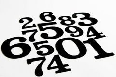 Pilkku virsinumeroille alumiinia