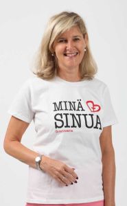 Yhteisvastuu Minä sinua t-paita slim-malli