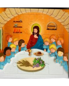 Minipalapeli - Jeesus ja pienet opetuslapset aterialla